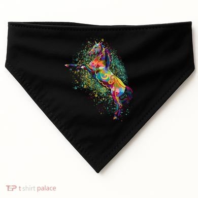 Colorful Horse Prancing USA-Made Doggie Bandana