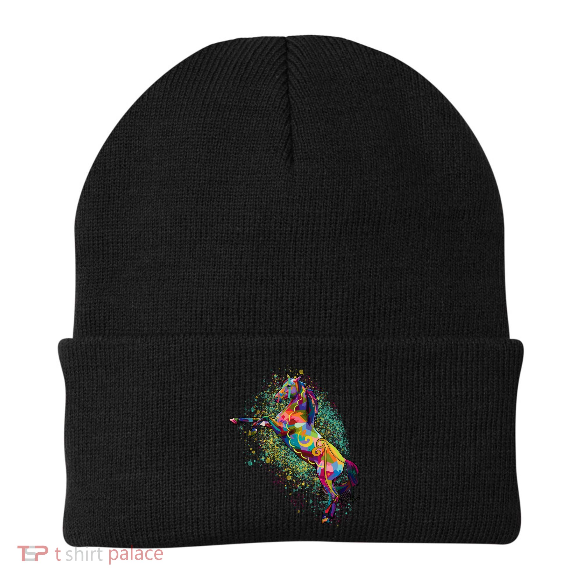 Colorful Horse Prancing Beanie