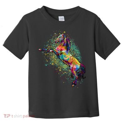 Colorful Horse Prancing Toddler T-Shirt