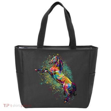 Colorful Horse Prancing Tote Bag