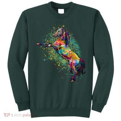 Colorful Horse Prancing Sweatshirt