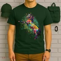 Colorful Horse Prancing T-Shirt thumb 6