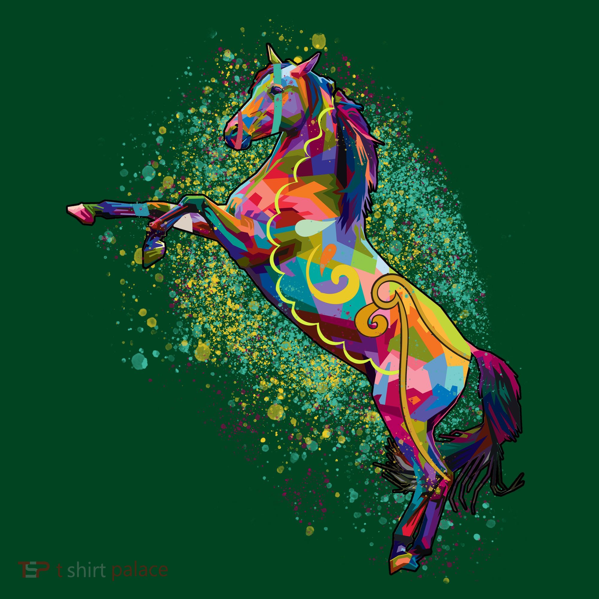 Colorful Horse Prancing T-Shirt