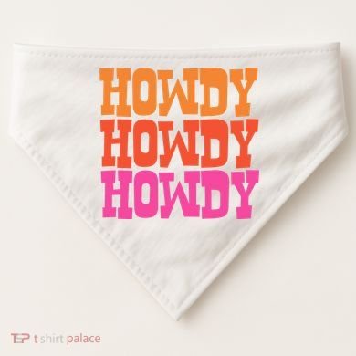 Colorful Howdy Retro USA-Made Doggie Bandana