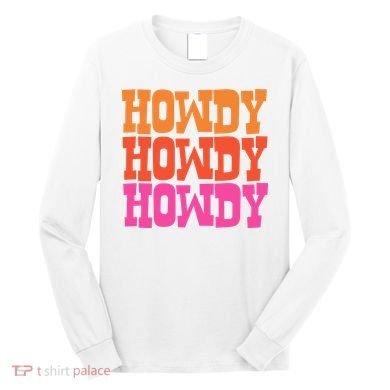 Colorful Howdy Retro Long Sleeve Shirt