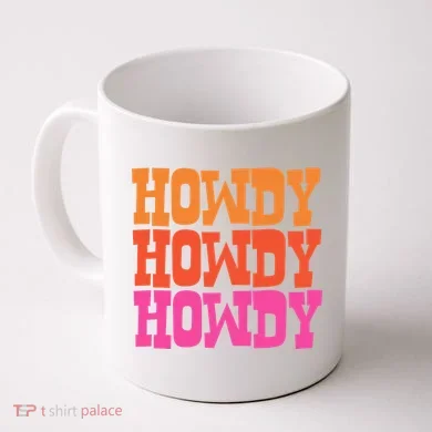 Colorful Howdy Retro Coffee Mug