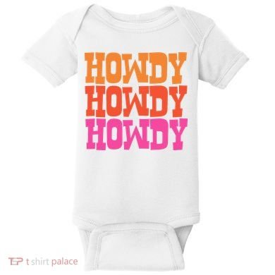 Colorful Howdy Retro Baby Bodysuit