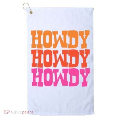 Colorful Howdy Retro Golf Towel