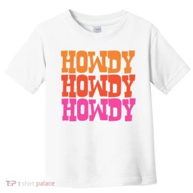 Colorful Howdy Retro Toddler T-Shirt