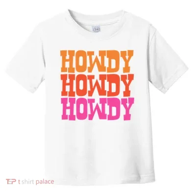 Colorful Howdy Retro Toddler T-Shirt