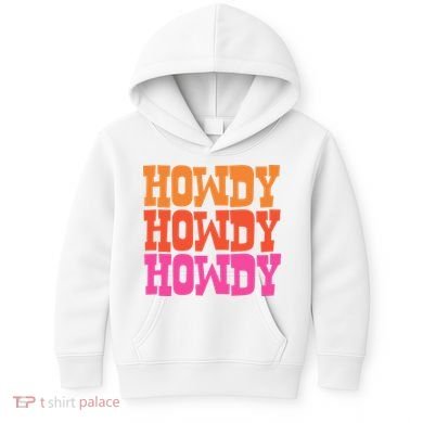 Colorful Howdy Retro Kids Hoodie