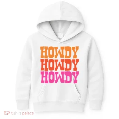 Colorful Howdy Retro Kids Hoodie