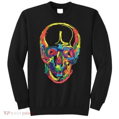 Colorful Human Splatter Skull Sweatshirt