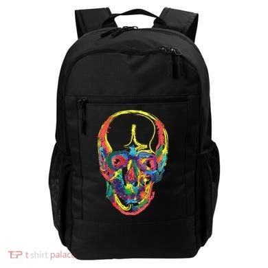 Colorful Human Splatter Skull Backpack