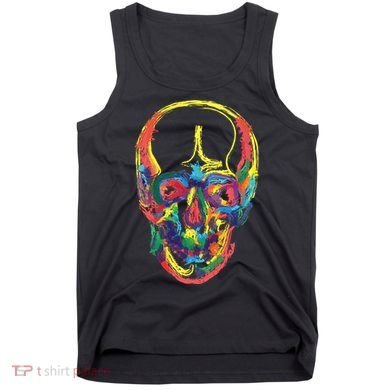 Colorful Human Splatter Skull Tank Top