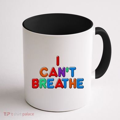 Colorful I Can't Breathe Protest Coffee Mug back