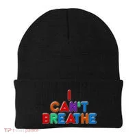 Colorful I Can't Breathe Protest Beanie thumb 0