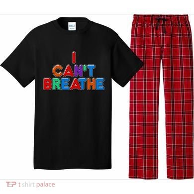 Colorful I Can't Breathe Protest Pajama Set