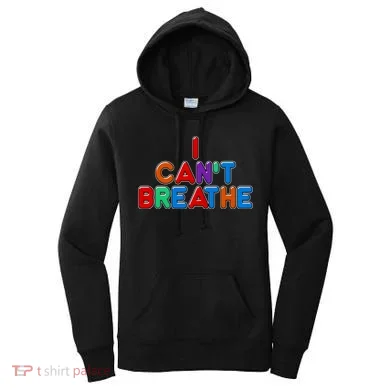 Colorful I Can't Breathe Protest Women's Hoodie