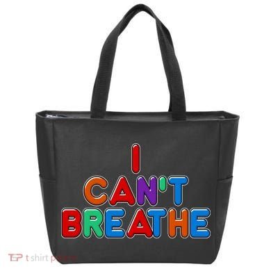 Colorful I Can't Breathe Protest Tote Bag