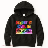 Colorful Keepin' It Cool In Preschool Kids Hoodie thumb 0
