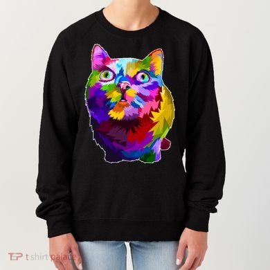 Colorful Kitten Nose Boop Women's Sweatshirt
