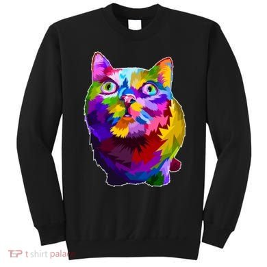 Colorful Kitten Nose Boop Sweatshirt