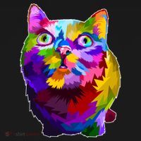 Colorful Kitten Nose Boop T-Shirt thumb 7