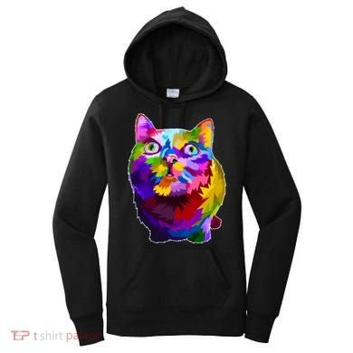 Colorful Kitten Nose Boop Women's Hoodie