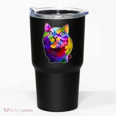 Colorful Kitten Nose Boop Tumbler