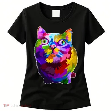 Colorful Kitten Nose Boop Women's T-Shirt
