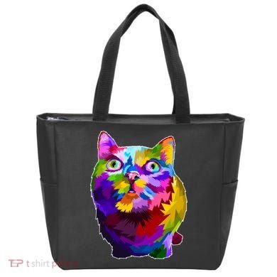 Colorful Kitten Nose Boop Tote Bag