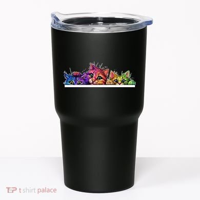 Colorful Kittens Trio Peaking Tumbler