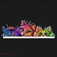 Colorful Kittens Trio Peaking Toddler Hoodie thumb 2