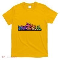 Colorful Kittens Trio Peaking T-Shirt thumb 0