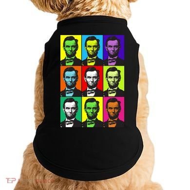 Colorful Lincoln Retro Portraits Doggie Tank
