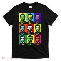 Colorful Lincoln Retro Portraits T-Shirt thumb 0