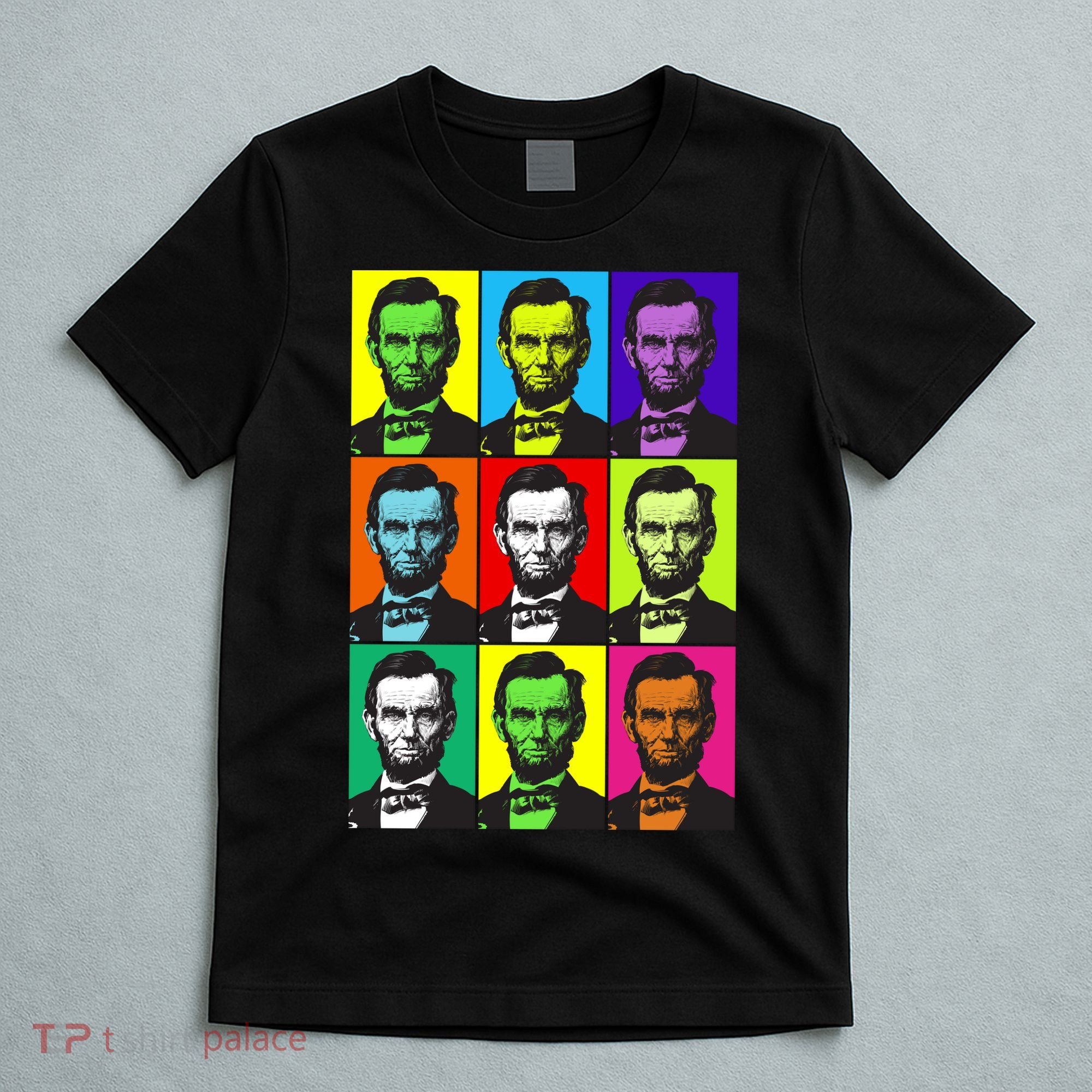 Colorful Lincoln Retro Portraits T-Shirt
