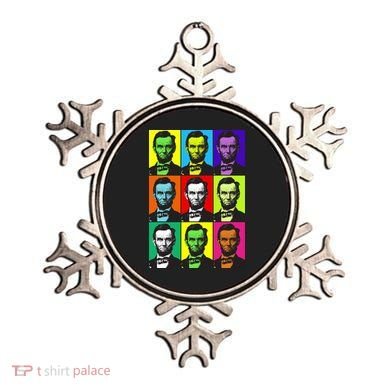 Colorful Lincoln Retro Portraits Ornament