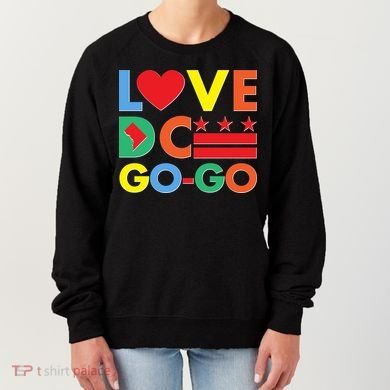 Colorful Love Heart DC Go-Go Washington D.C. Women's Sweatshirt