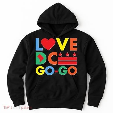 Colorful Love Heart DC Go-Go Washington D.C. Hoodie