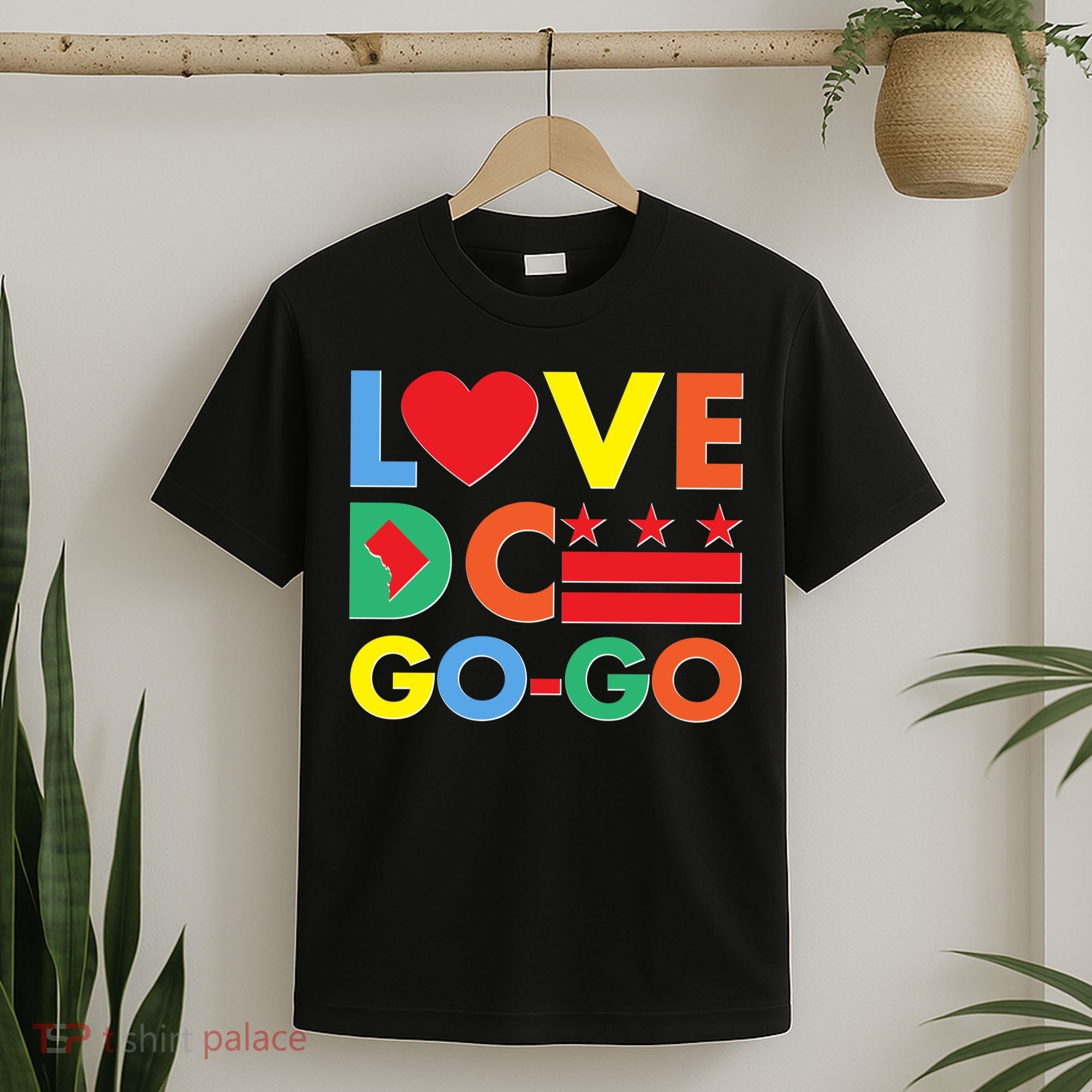 Colorful Love Heart DC Go-Go Washington D.C. T-Shirt