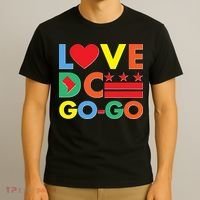 Colorful Love Heart DC Go-Go Washington D.C. T-Shirt thumb 3