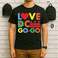 Colorful Love Heart DC Go-Go Washington D.C. T-Shirt thumb 6