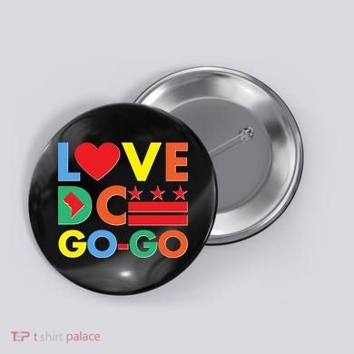 Colorful Love Heart DC Go-Go Washington D.C. Button