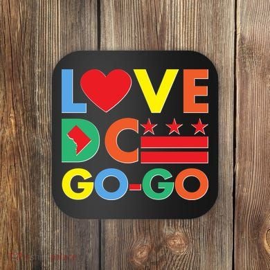 Colorful Love Heart DC Go-Go Washington D.C. Coaster