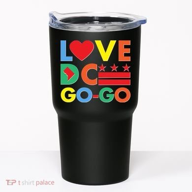 Colorful Love Heart DC Go-Go Washington D.C. Tumbler
