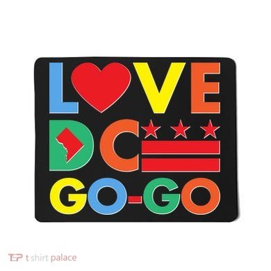 Colorful Love Heart DC Go-Go Washington D.C. Mousepad