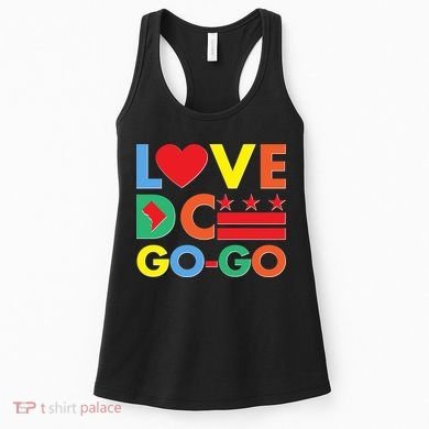 Colorful Love Heart DC Go-Go Washington D.C. Women's Tank Top