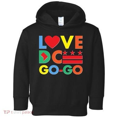 Colorful Love Heart DC Go-Go Washington D.C. Toddler Hoodie